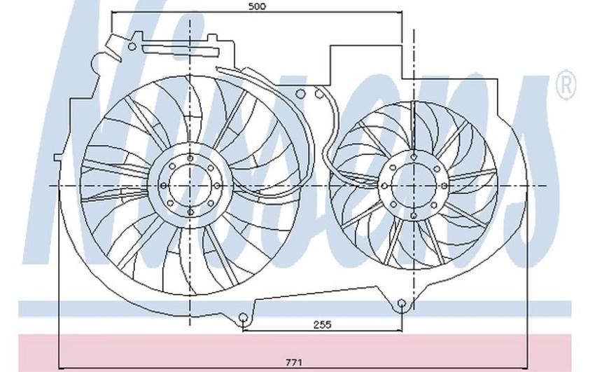 Audi Auxiliary Cooling Fan Assembly 8E0959455N - Nissens 85246